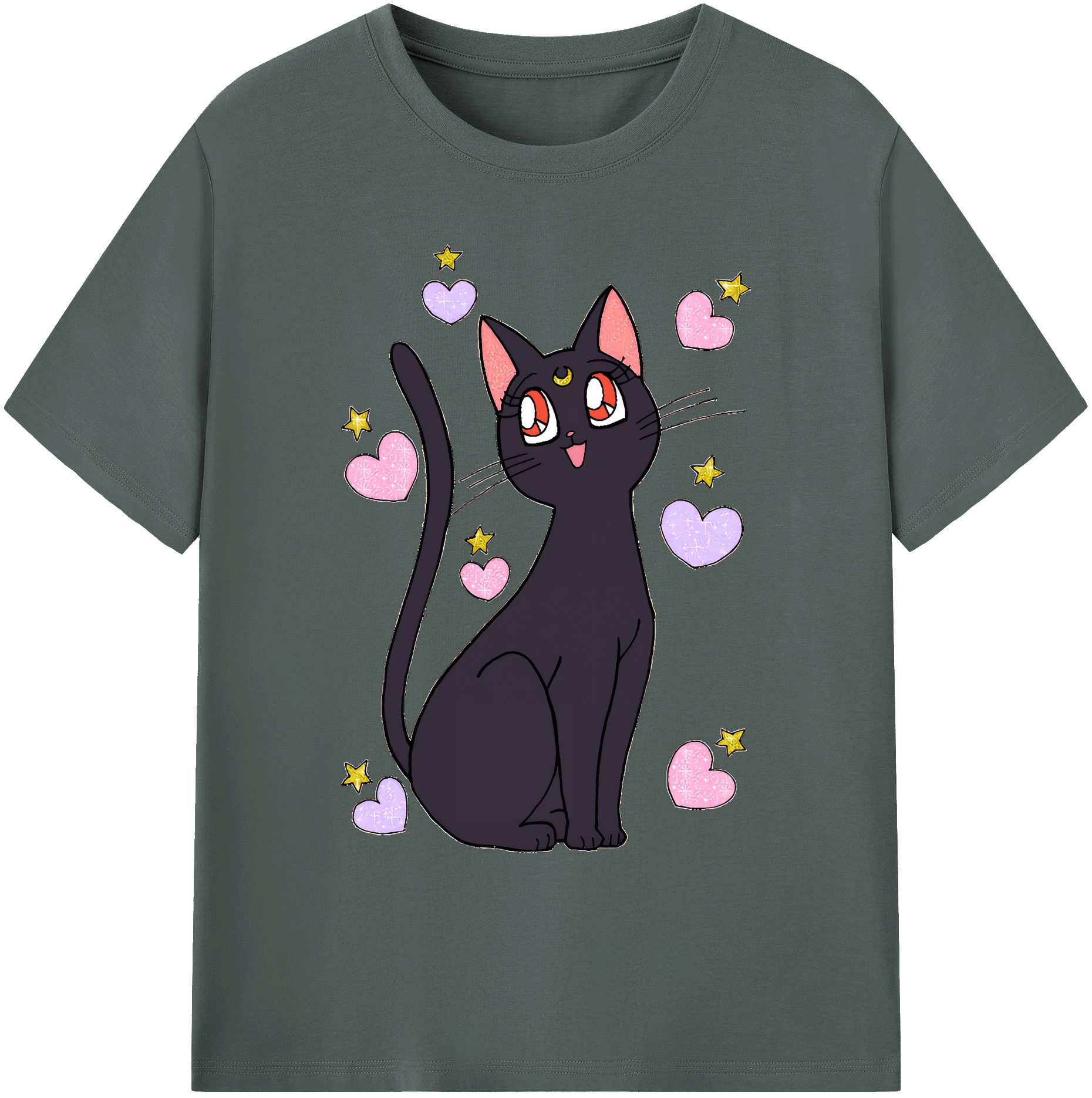 （画像用） 美少女戦士セーラームーン Sailor Moon 綿100％ メンズ半袖Tシャツ｜肌触りやわらか＆通気性